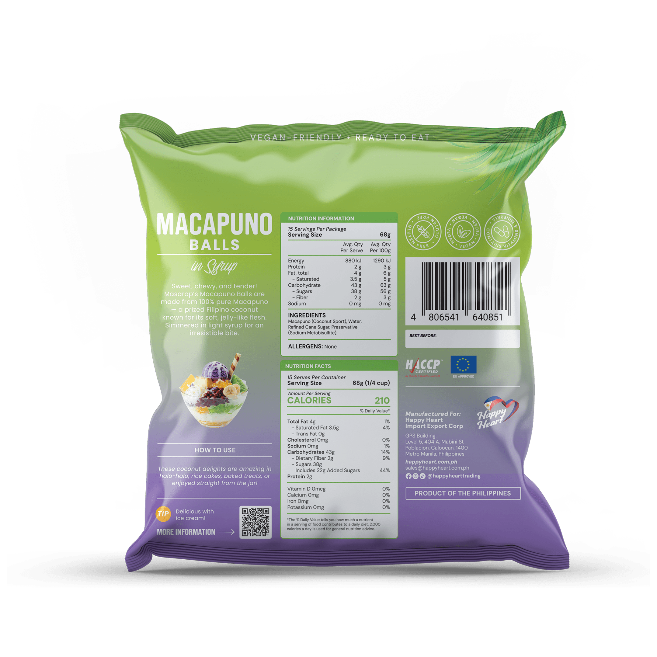 Macapuno Balls 1kg (BOP)