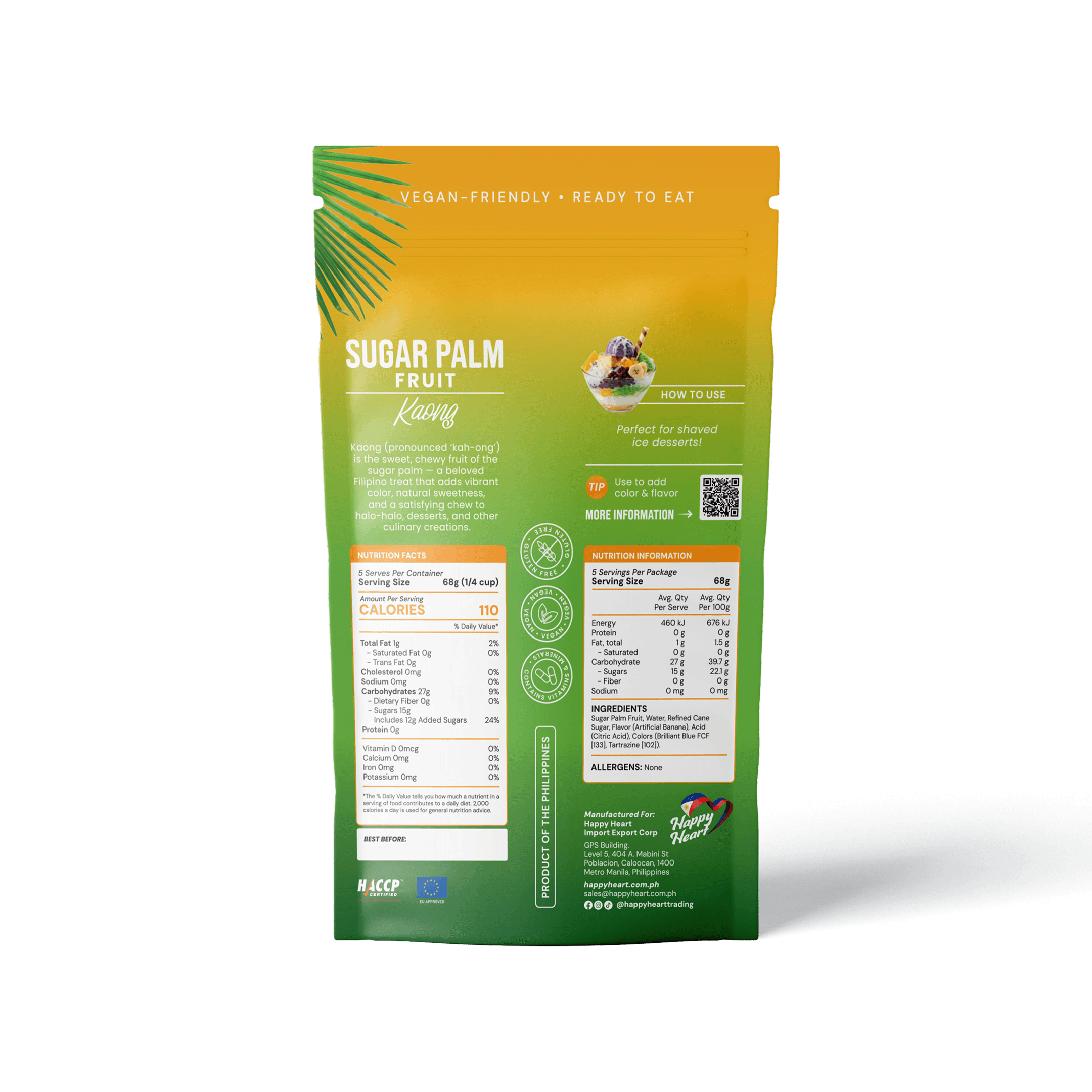 Sugar Palm Fruit (Kaong) Green 340g (BOP)