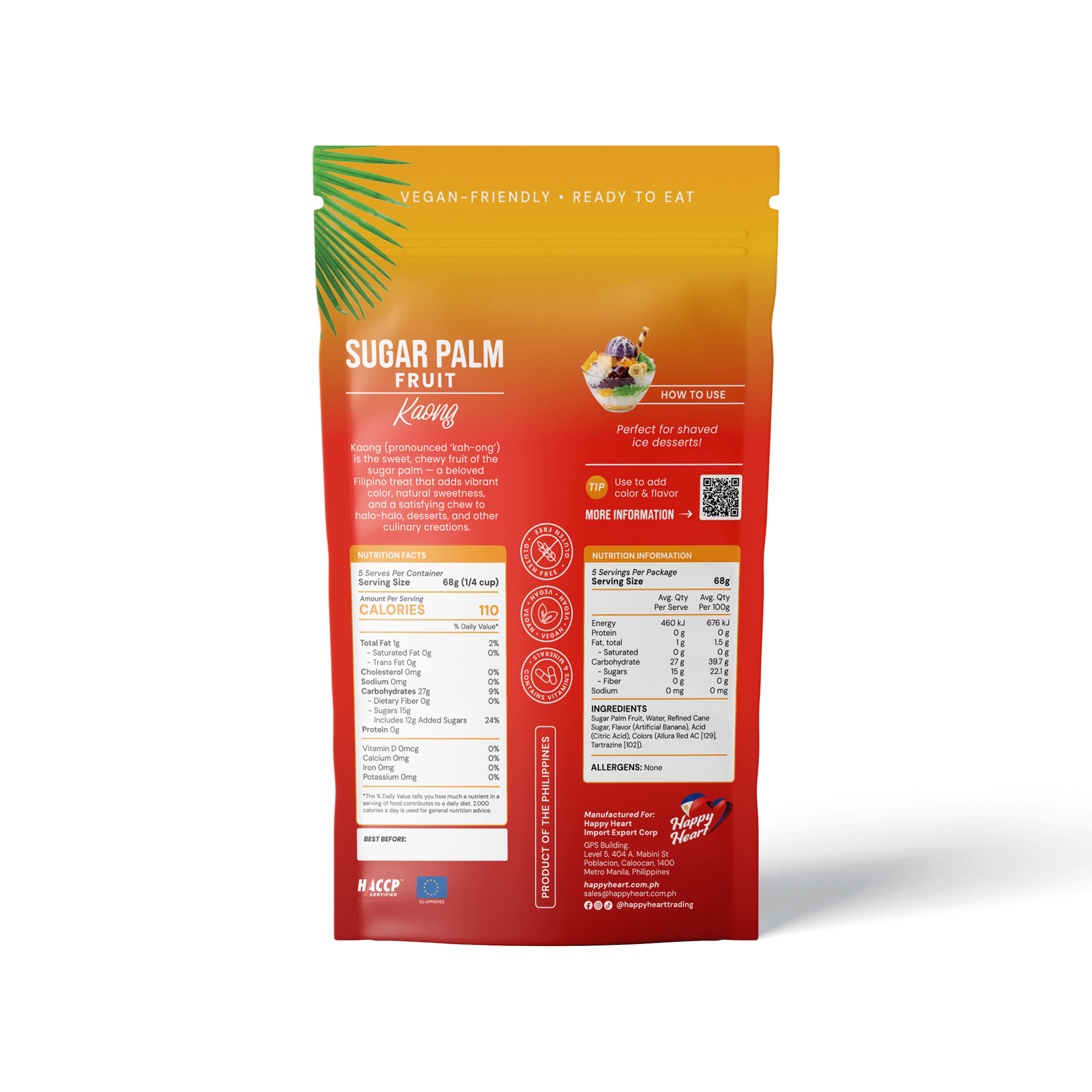 Sugar Palm Fruit (Kaong) Red 340g (BOP)