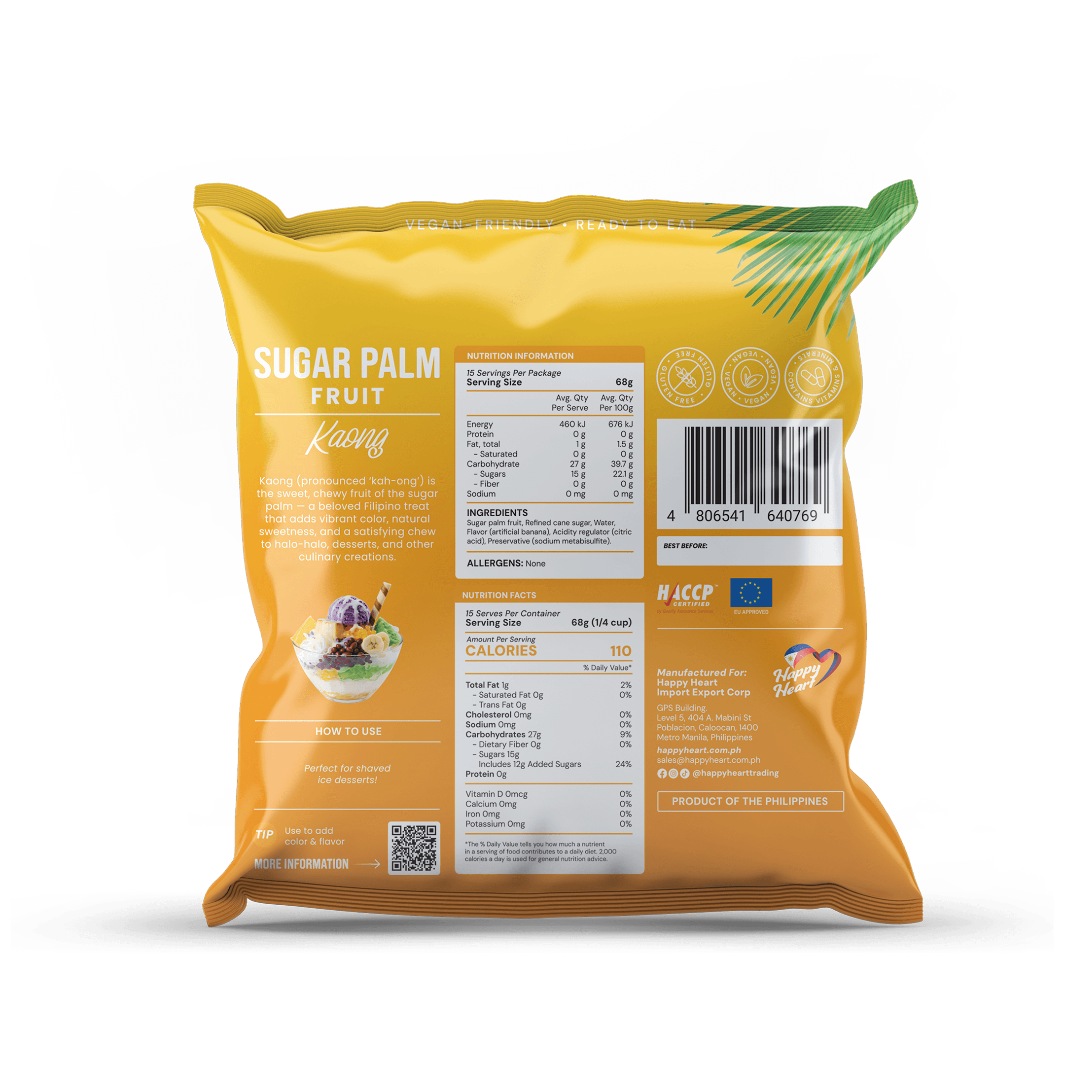 Sugar Palm Fruit (Kaong) White 1kg (BOP)